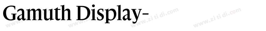Gamuth Display字体转换 Gamuth Display字体转换